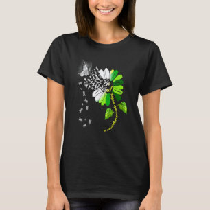 Camiseta Seja Gentil Borboleta Girassol Verde Saúde Mental 