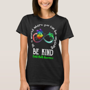 Camiseta Seja gentil com a borboleta verde Borboleta Mental