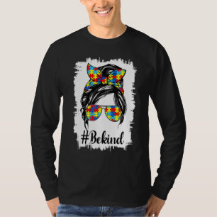 Camiseta Seja gentil com a consciência do autismo Mensagem 