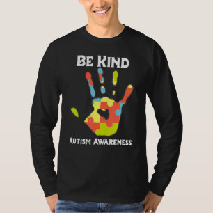 Camiseta Seja gentil com a consciência Rainbow Lepard Mulhe