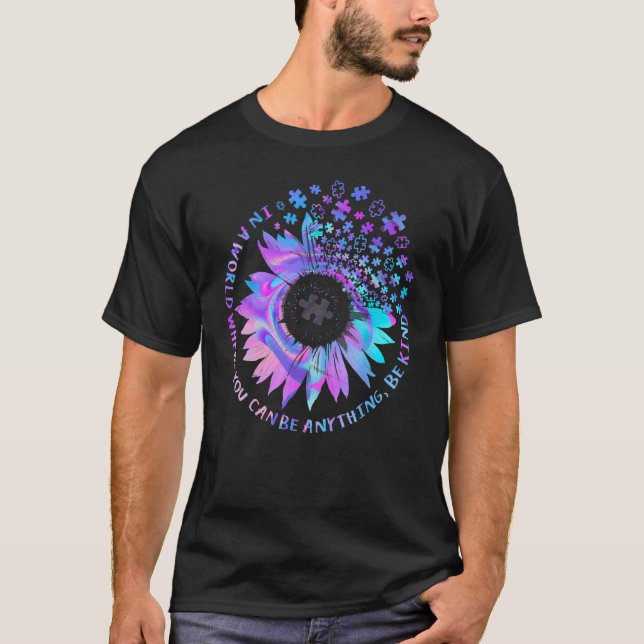 Camiseta Seja gentil com a consciência tranquila Sunflower  (Frente)
