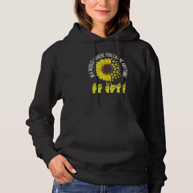 Camiseta Seja gentil com a linguagem de sinais ASL Intérpre (Frente)