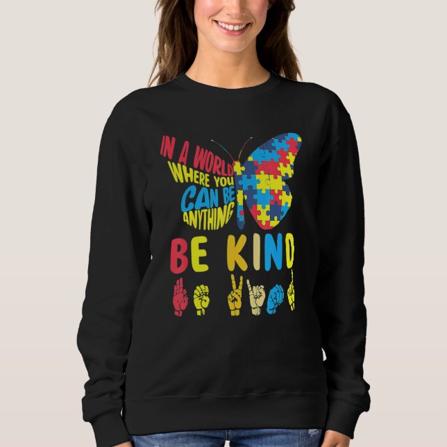 Camiseta Seja gentil com a linguagem de sinais de Quebra-ca (Frente)