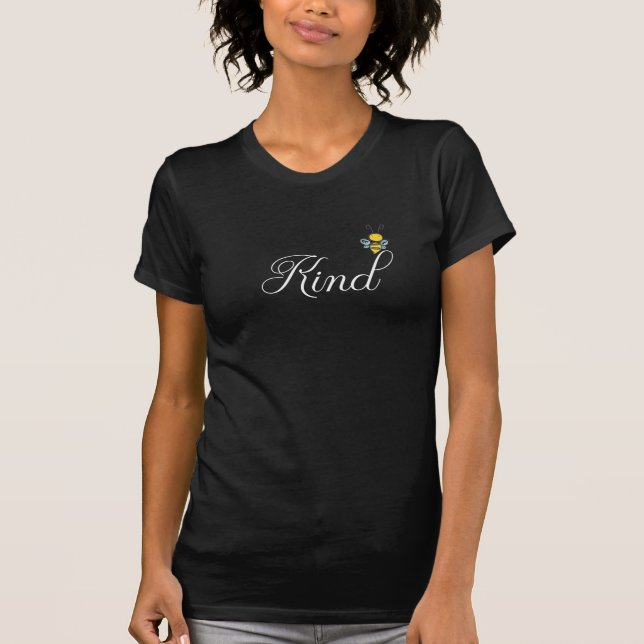 Camiseta Seja gentil com a palavra Humanidade elegante (Frente)