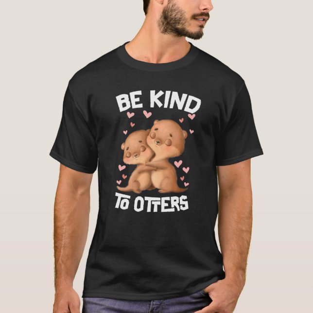 Camiseta Seja gentil com as lontras (Frente)