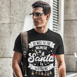 Camiseta Seja gentil com as Papais noeis de enfermeiras ass