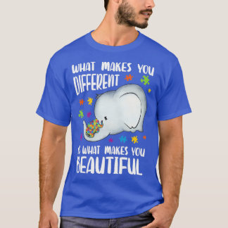 Camiseta Seja gentil com elefante Mãe autismo Criança Autis