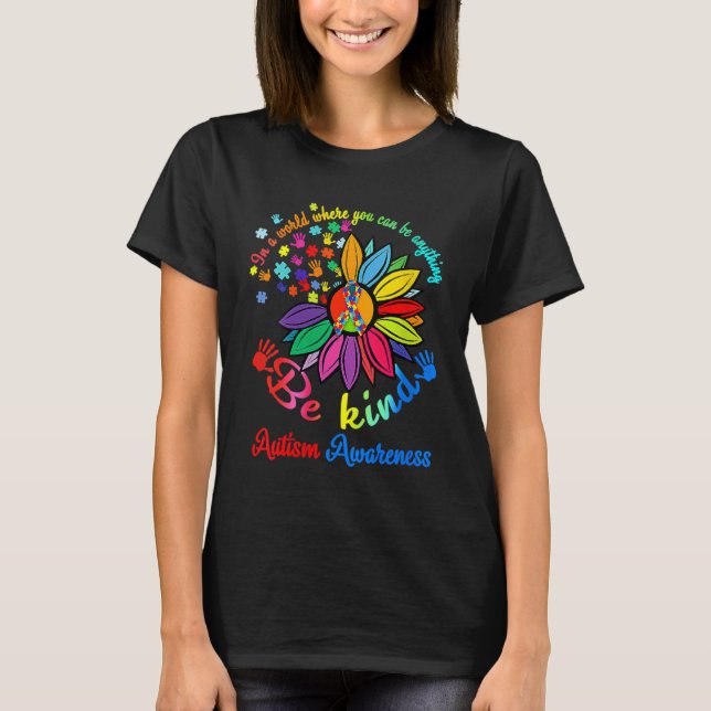 Camiseta Seja gentil com o Autismo com a consciência Quebra (Frente)