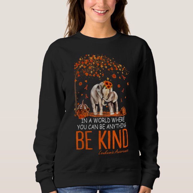 Camiseta Seja gentil com o elefante laranja, conscientizaçã (Frente)