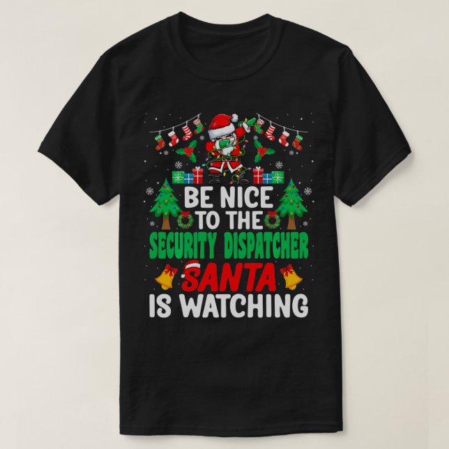 Camiseta Seja gentil com o Natal dos Papais noeis de Segura (Frente do Design)