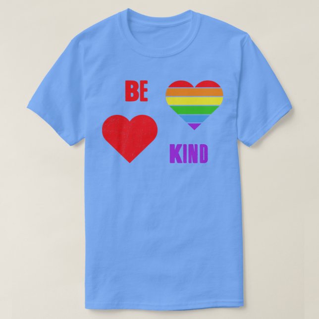 Camiseta Seja gentil com o orgulho LGBT do orgulho LGBTQ do (Frente do Design)