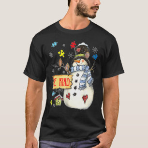 Camiseta Seja gentil com o Quebra-cabeça do boneco de neve 