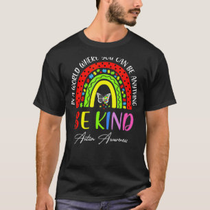 Camiseta Seja gentil com o Rainbow Quebra-cabeça Butterfly 