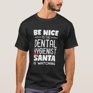 Camiseta Seja gentil com os Papais noeis da Higienista Dent