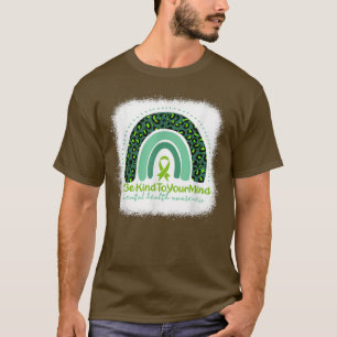 Camiseta Seja gentil com sua mente Consciência da saúde men