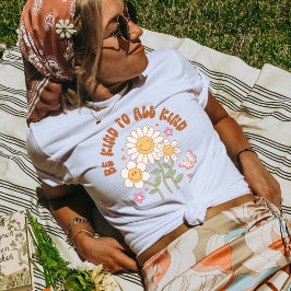Camiseta Seja gentil com todos os tipos, boas víblias Retro