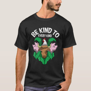 Camiseta Seja gentil Com Todos Os Tipos De Veggi Vegetarian