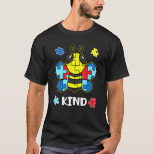 Camiseta Seja Gentil Consciência do Autismo Abelha Asperger
