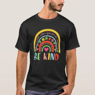 Camiseta Seja gentil consciência do autismo arco-íris anti