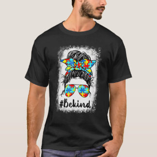 Camiseta Seja Gentil Conscientização do Autismo Cabelo Desa
