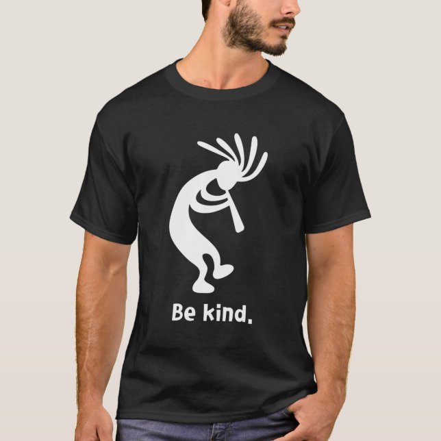 Camiseta Seja gentil dançando Kokopelli (Frente)