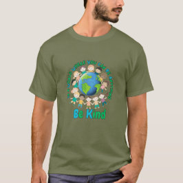 Camiseta Seja Gentil Dia da Terra Design para Crianças e Pr