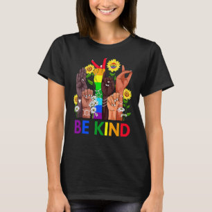 Camiseta Seja gentil em linguagem de sinais falando Lgbtq+