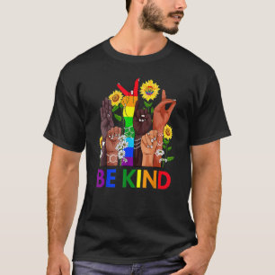 Camiseta Seja gentil em linguagem de sinais falando Lgbtq+ 