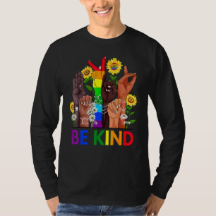 Camiseta Seja gentil em linguagem de sinais falando Lgbtq+