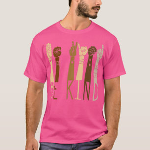 Camiseta Seja gentil em linguagem de sinais seja gentil em 
