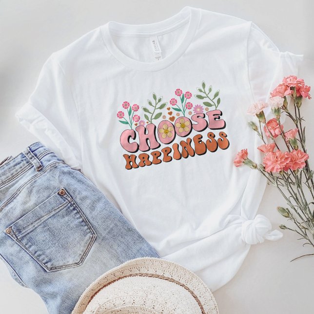 Camiseta Seja gentil, escolha felicidade (Criador carregado)