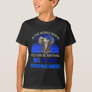 Camiseta Seja gentil Hidrocefalia, Elephant Retro Baixo