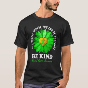 Camiseta Seja Gentil Laço Verde Girassol Conscientização so