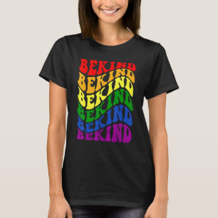 Camiseta Seja gentil Lgbt Pride Wavy Vintage Lgbt Gay Rainb