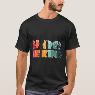Camiseta Seja Gentil Língua Americana de Sinais Asl Conscie
