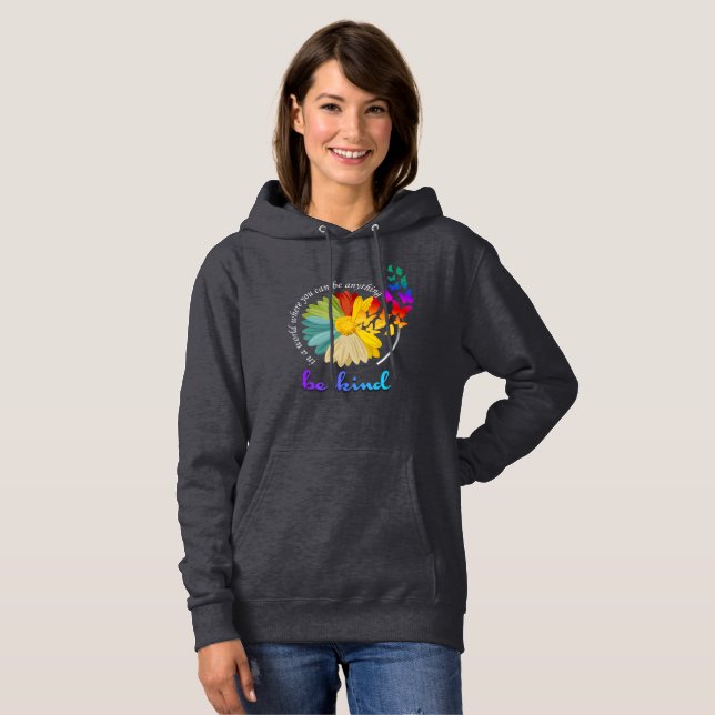 Camiseta Seja gentil | Mulheres Hoodie (Frente Completa)