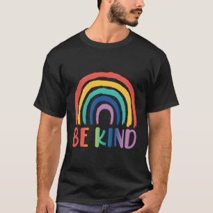 Camiseta Seja gentil O Arco-Íris Escolha gentileza