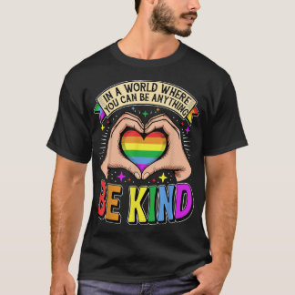 Camiseta Seja gentil Orgulho gay Lgbt Arco-Íris Lgbt