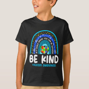 Camiseta Seja gentil quebra-cabeça conscientização autismo 