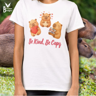 Camiseta SEJA GENTIL SEJA CAPY Cute Capivara Aquarela