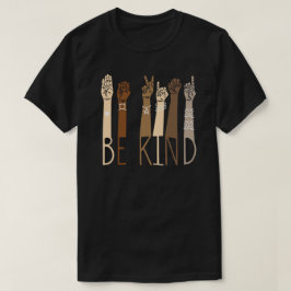 Camiseta Seja gentil - Sinal de Língua - Paz