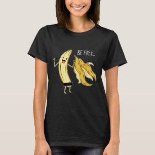 Camiseta Seja grátis, Fruta Gráfica De Banana Livre Liberda