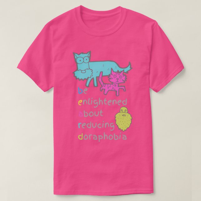 Camiseta Seja Iluminado Sobre Reduzir A Bea Engraçada Da Do (Frente do Design)