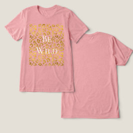 Camiseta Seja Impresso Glam Leopard Dourado