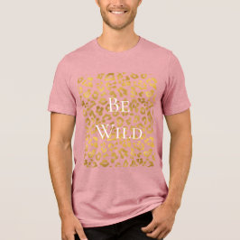 Camiseta Seja Impresso Glam Leopard Dourado