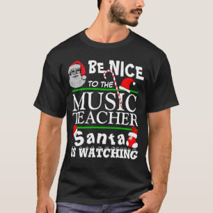 Camiseta Seja legal com o professor de música preto