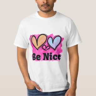 Camiseta Seja Legal Corações de Aquarela