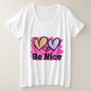 Camiseta Seja Legal Corações de Aquarela