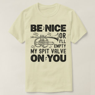 Camiseta Seja legal ou eu esvaziarei meu professor de corne