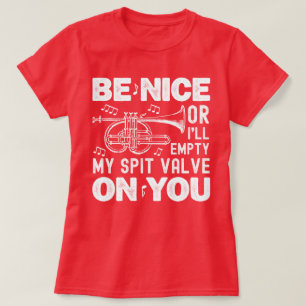 Camiseta Seja legal ou eu esvaziarei meus amantes de cornet